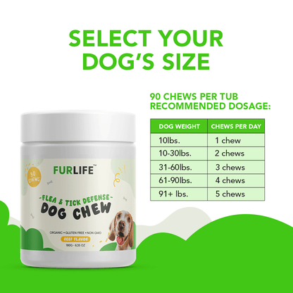 FurLife™ - All Natural Flea & Tick Defense Chews for Dogs